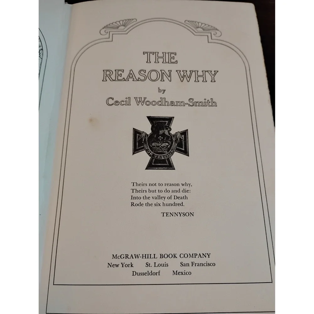 The Reason Why Cecil Woodham-Smith McGraw-Hill Hardcover History Book 1954